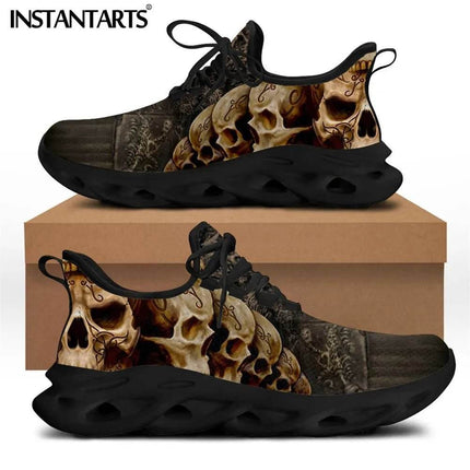 Men Punk Skull Summer Lace Sneakers Men Footwear - Men Footwear - InstantArts - Mad Fly Essentials