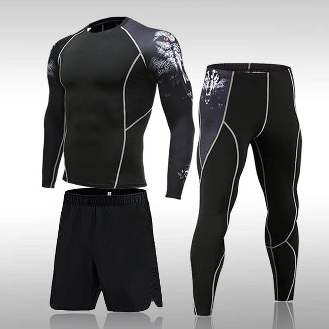 Men Quick Dry Compression Fitness Set Tracksuit - Tracksuit - Fitness Essentials - Mad Fly Essentials