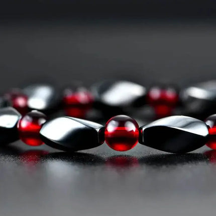 Men Red Agates Tiger Eye Hermatite Bracelet Jewelry - Bracelet - HOBBORN - Mad Fly Essentials