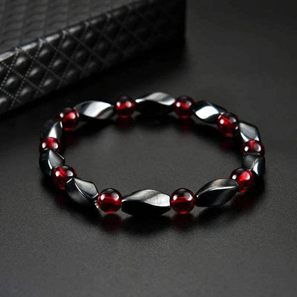 Men Red Agates Tiger Eye Hermatite Bracelet Jewelry - Bracelet - HOBBORN - Mad Fly Essentials