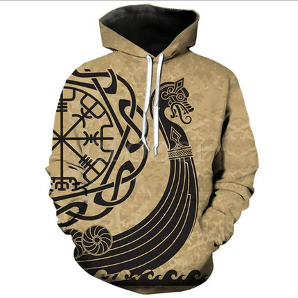 Men Retro 3D Medieval Viking Animal Hoodies - Hoodies - SiminFan - Mad Fly Essentials