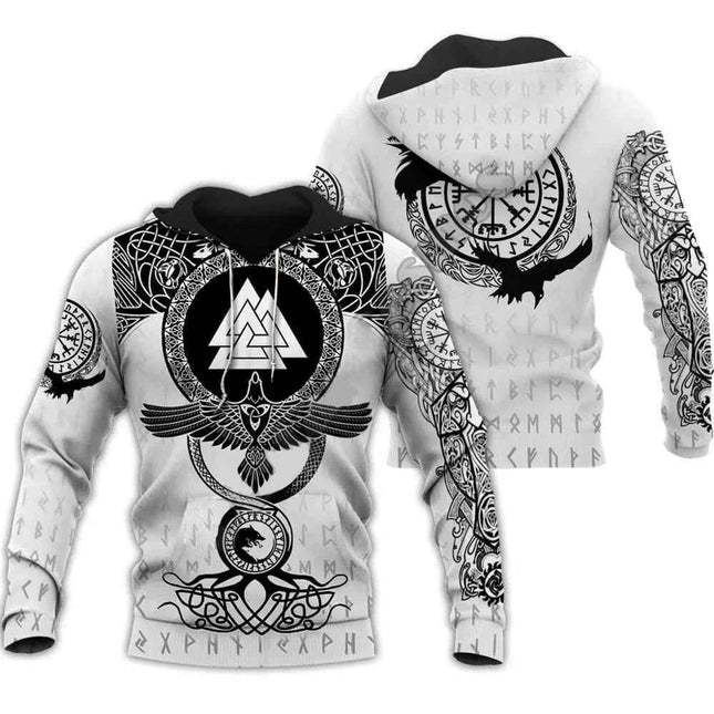 Men Retro 3D Medieval Viking Animal Hoodies - Hoodies - SiminFan - Mad Fly Essentials