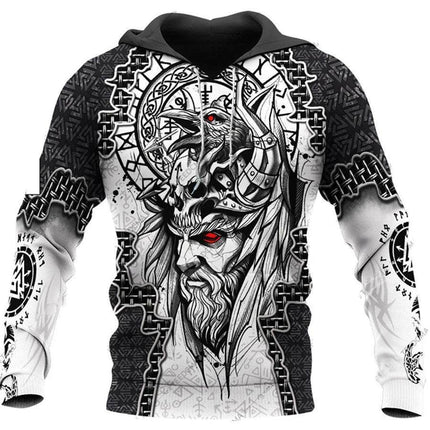 Men Retro 3D Medieval Viking Animal Hoodies - Hoodies - SiminFan - Mad Fly Essentials