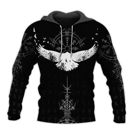 Men Retro 3D Medieval Viking Animal Hoodies - Hoodies - SiminFan - Mad Fly Essentials