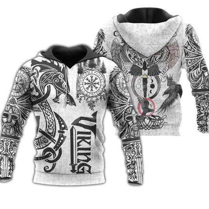 Men Retro 3D Medieval Viking Animal Hoodies - Hoodies - SiminFan - Mad Fly Essentials