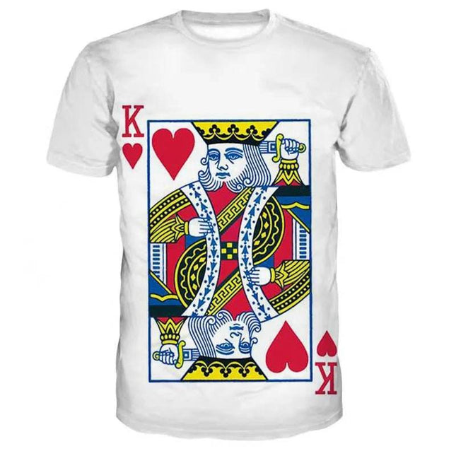 Men Retro 3D Poker Playing Card Party KING Medieval Shirt - Shirt - TrendSetter - Mad Fly Essentials