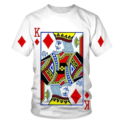 Men Retro 3D Poker Playing Card Party KING Medieval Shirt - Shirt - TrendSetter - Mad Fly Essentials
