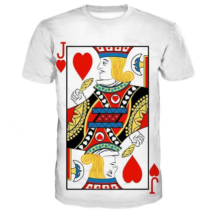 Men Retro 3D Poker Playing Card Party KING Medieval Shirt - Shirt - TrendSetter - Mad Fly Essentials