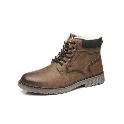 Men Retro British Leather Ankle Boots - Mad Fly Essentials