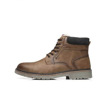 Men Retro British Leather Ankle Boots - Mad Fly Essentials