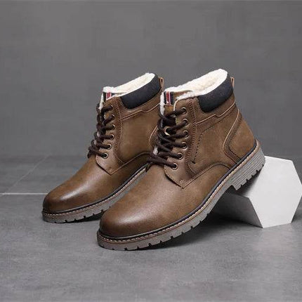 Men Retro British Leather Ankle Boots - Boots - BHKH - Mad Fly Essentials