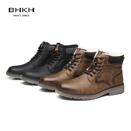 Men Retro British Leather Ankle Boots - Mad Fly Essentials