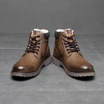 Men Retro British Leather Ankle Boots - Boots - BHKH - Mad Fly Essentials