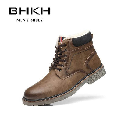 Men Retro British Leather Ankle Boots - Boots - BHKH - Mad Fly Essentials