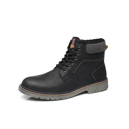 Men Retro British Leather Ankle Boots - Mad Fly Essentials