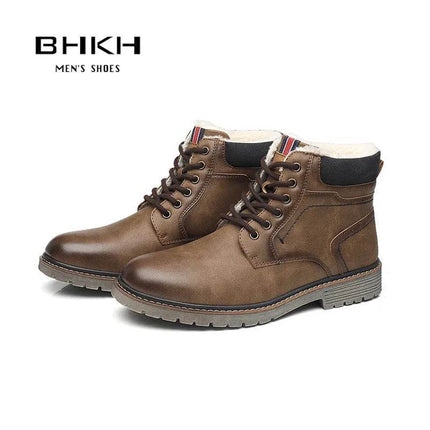 Men Retro British Leather Ankle Boots - Boots - BHKH - Mad Fly Essentials