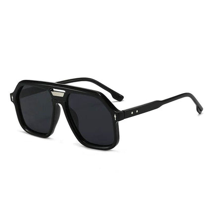 Men Retro Double Bridge Pilot Sunglasses - Men Sunglasses - SHAUNA - Mad Fly Essentials