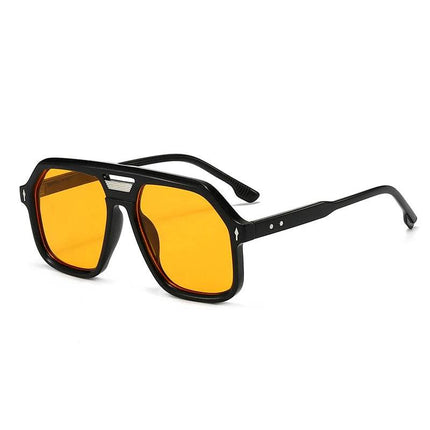 Men Retro Double Bridge Pilot Sunglasses - Men Sunglasses - SHAUNA - Mad Fly Essentials