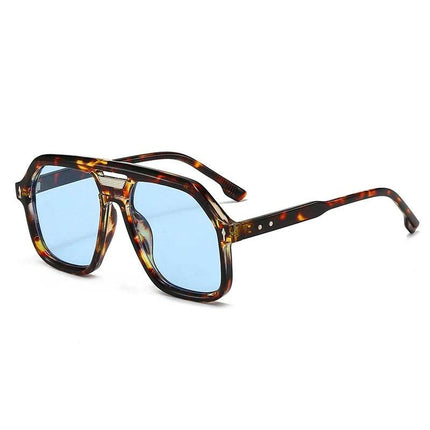 Men Retro Double Bridge Pilot Sunglasses - Men Sunglasses - SHAUNA - Mad Fly Essentials
