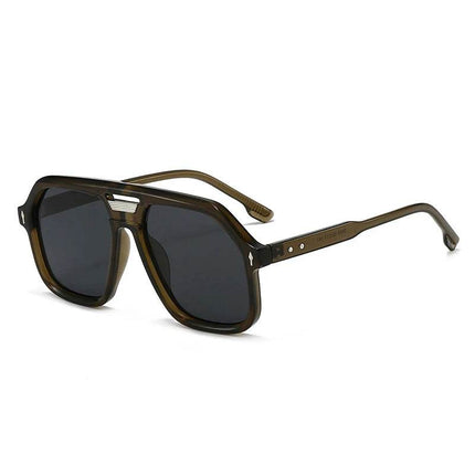 Men Retro Double Bridge Pilot Sunglasses - Men Sunglasses - SHAUNA - Mad Fly Essentials
