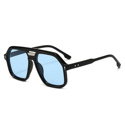 Men Retro Double Bridge Pilot Sunglasses - Men Sunglasses - SHAUNA - Mad Fly Essentials