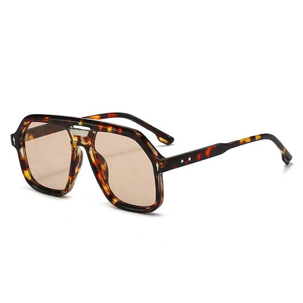 Men Retro Double Bridge Pilot Sunglasses - Men Sunglasses - SHAUNA - Mad Fly Essentials