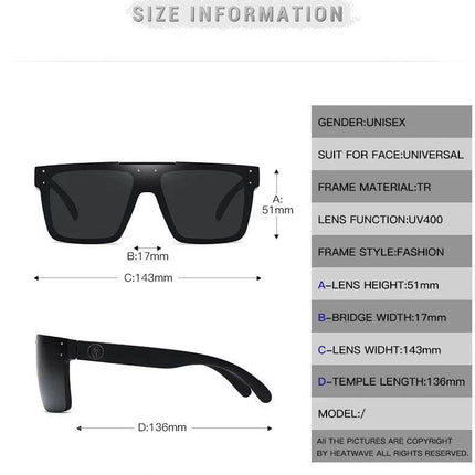 Men Retro Oversized UV400 Sunglasses - Sunglasses - HARMTTER - Mad Fly Essentials