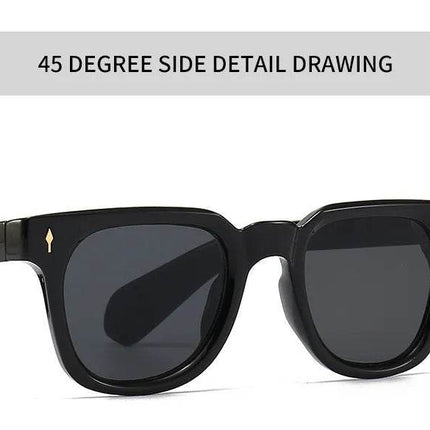 Men Retro Rivets UV400 Square Sunglasses - Sunglasses - Dawndesslo - Mad Fly Essentials