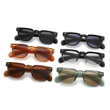 Men Retro Rivets UV400 Square Sunglasses - Sunglasses - Dawndesslo - Mad Fly Essentials