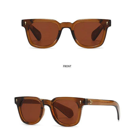 Men Retro Rivets UV400 Square Sunglasses - Sunglasses - Dawndesslo - Mad Fly Essentials