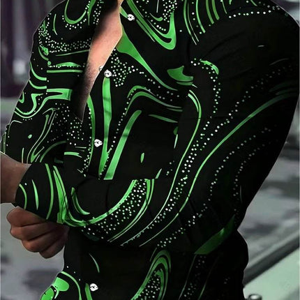 Men Retro Street Business Casual Lapel Shirt - Shirt - Starlight - Mad Fly Essentials