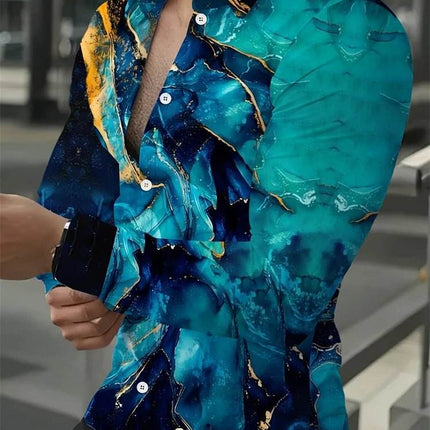 Men Retro Street Business Casual Lapel Shirt - Shirt - Starlight - Mad Fly Essentials