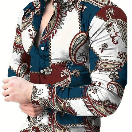 Men Retro Street Business Casual Lapel Shirt - Shirt - Starlight - Mad Fly Essentials