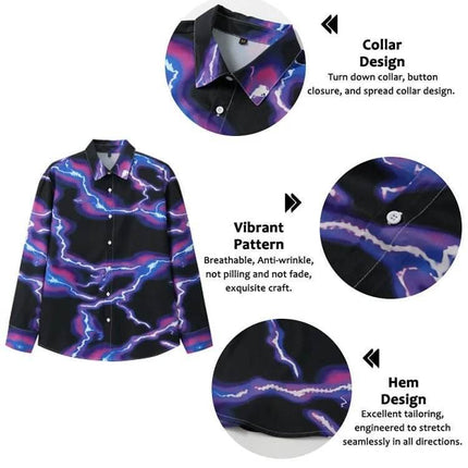 Men Retro Street Business Casual Lapel Shirt - Shirt - Starlight - Mad Fly Essentials