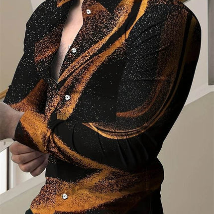 Men Retro Street Business Casual Lapel Shirt - Shirt - Starlight - Mad Fly Essentials