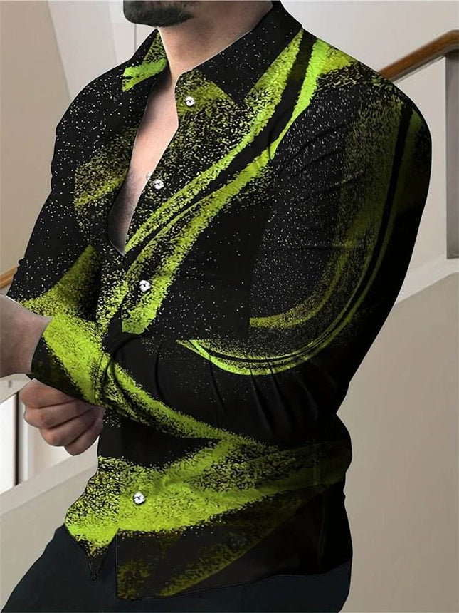 Men Retro Street Business Casual Lapel Shirts - Mad Fly Essentials