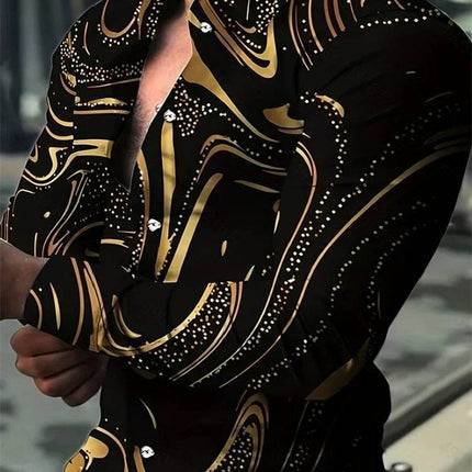 Men Retro Street Business Casual Lapel Shirt - Shirt - Starlight - Mad Fly Essentials