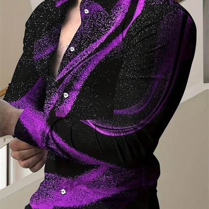 Men Retro Street Business Casual Lapel Shirt - Shirt - Starlight - Mad Fly Essentials