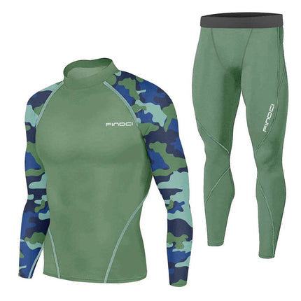Men Running Sets - 2pc Camouflage Compression Fitness Tracksuit - Tracksuit - Findci - Mad Fly Essentials