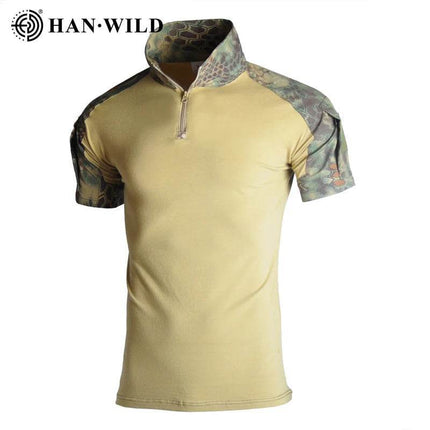 Men Sale Camouflage Tactical Short Shirt - Shirt - Han Wild - Mad Fly Essentials