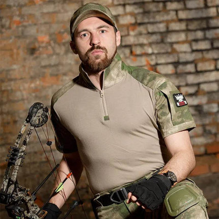 Men Sale Camouflage Tactical Short Shirt - Shirt - Han Wild - Mad Fly Essentials