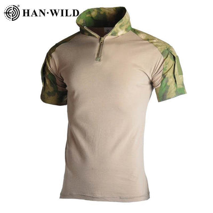 Men Sale Camouflage Tactical Short Shirt - Shirt - Han Wild - Mad Fly Essentials