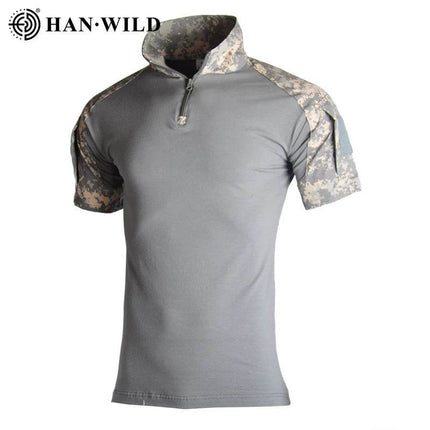 Men Sale Camouflage Tactical Short Shirt - Shirt - Han Wild - Mad Fly Essentials