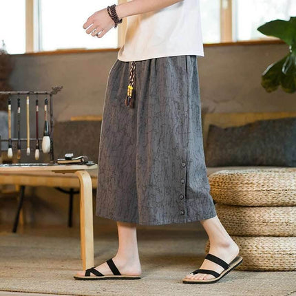Men Samurai Plaid Casual Harem Pants - Harem Pants - TrendSetter - Mad Fly Essentials