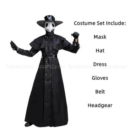Men Seasonal Wear Medieval Plague Doctor Halloween Costume Wear - Costume Wear - Owlstream - Mad Fly Essentials