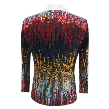 Men Sequin Fashion Slim Blazer Jacket - Jacket - BC - Mad Fly Essentials