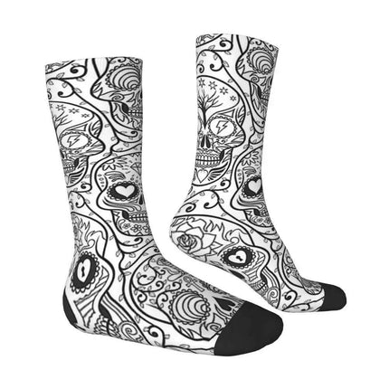 Men Skull Bones Funny Festival Mid - Tube Socks - Socks - TOB - Mad Fly Essentials
