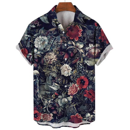Men Skull Fashion 3D Hawaiian Beach Shirt - Shirt - TrendSetter - Mad Fly Essentials