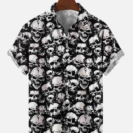 Men Skull Sugar Hawaiian Fashion Shirt - Shirt - oufisun - Mad Fly Essentials