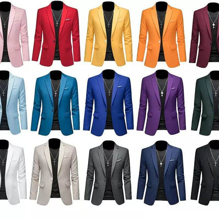 Men Slim - Fit 6XL - M Business Tuxedo Blazer - Blazer - iairay - Mad Fly Essentials